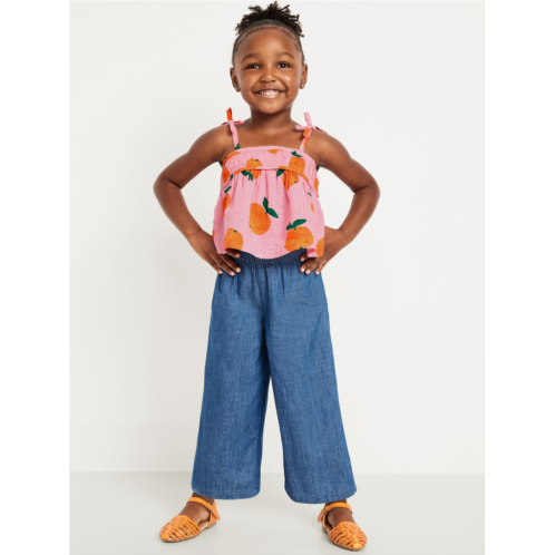 Oldnavy Sleeveless Printed Top and Wide-Leg Pants Set for Toddler Girls