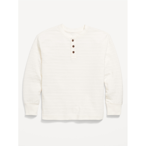 Oldnavy Cozy-Knit Long-Sleeve Henley T-Shirt for Boys