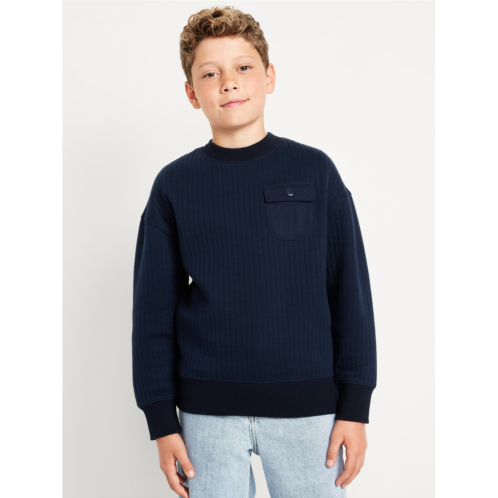 Oldnavy Oversized Quilted Fleece Utility Pocket Sweatshirt for Boys Hot Deal