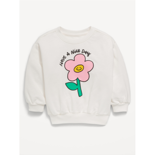 Oldnavy Long-Sleeve Graphic French Terry Sweatshirt for Toddler Girls