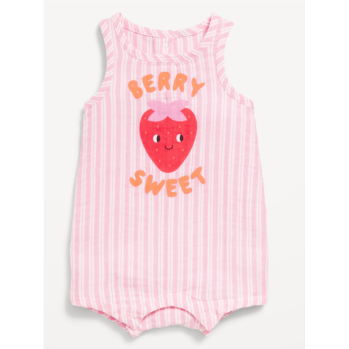 Oldnavy Printed Sleeveless Graphic One-Piece Romper for Baby