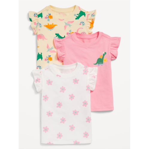 Oldnavy Short-Sleeve Ruffle-Trim T-Shirt 3-Pack for Toddler Girls