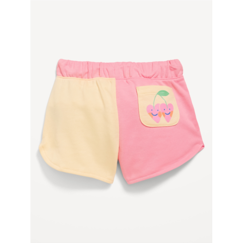 Oldnavy Color-Block Graphic French-Terry Shorts for Toddler Girls