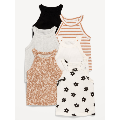 Oldnavy Fitted Halter Tank Tops 6-Pack for Toddler Girls