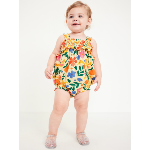 Oldnavy Sleeveless Ruffle-Trim Smocked One-Piece Romper for Baby