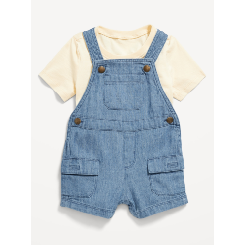 Oldnavy Short-Sleeve T-Shirt and Shortalls Set for Baby Hot Deal