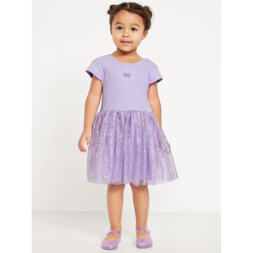 Oldnavy Short-Sleeve Fit and Flare Tutu Dress for Toddler Girls