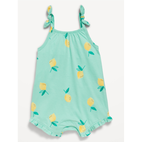 Oldnavy Sleeveless Tie-Knot Graphic One-Piece Romper for Baby