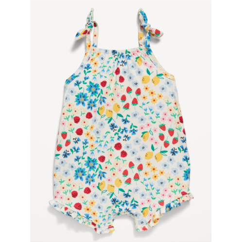 Oldnavy Sleeveless Tie-Knot Graphic One-Piece Romper for Baby