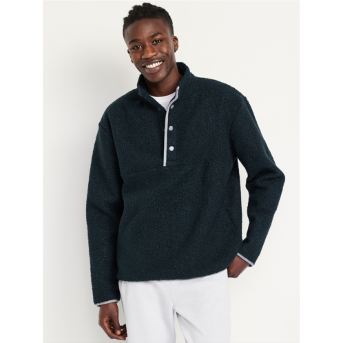 OldNavy Boucle Sherpa Quarter-Snap Pullover