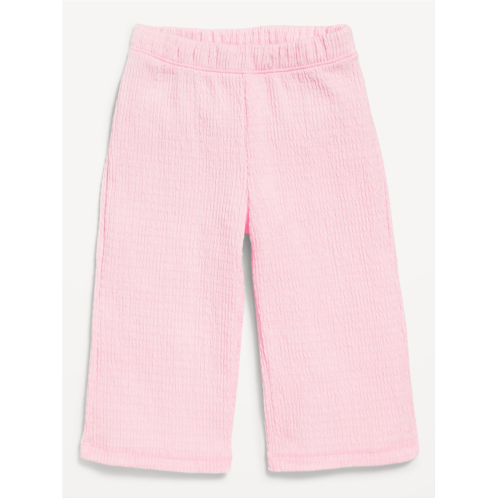 Oldnavy Pull-On Textured Cropped Wide-Leg Pants for Toddler Girls