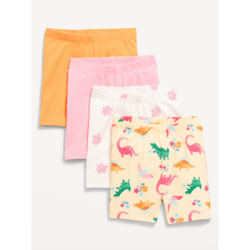 Oldnavy 4-Pack Jersey-Knit Biker Shorts for Toddler Girls