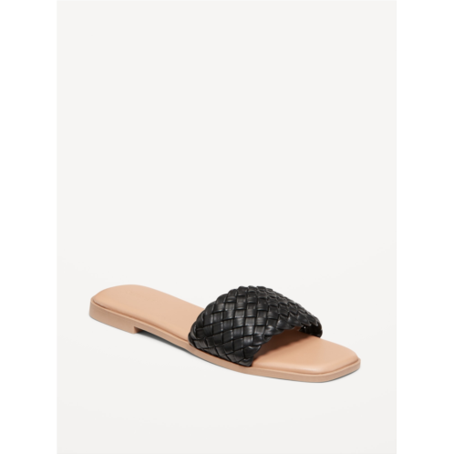 Oldnavy Faux-Leather Woven Slide Sandal