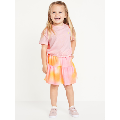 Oldnavy Short-Sleeve Graphic T-Shirt and Skort Set for Toddler Girls