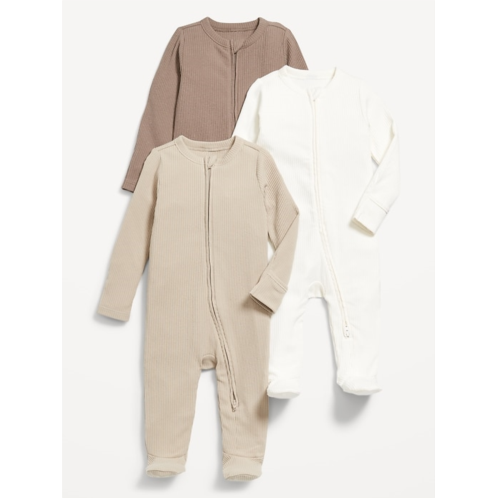 Oldnavy Unisex 2-Way-Zip Sleep u0026 Play Footed One-Piece 3-Pack for Baby Hot Deal