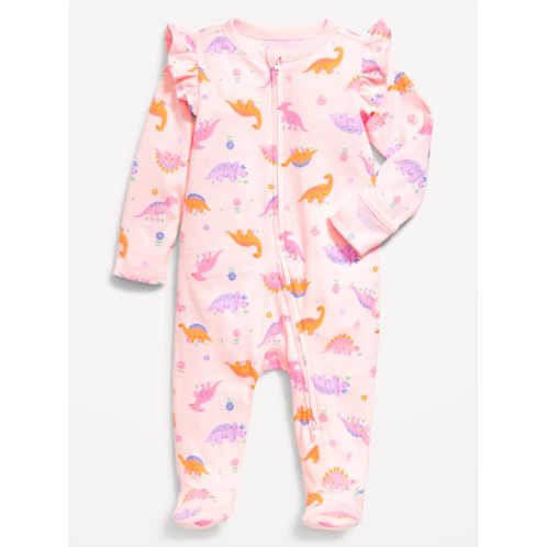 OldNavy 2-Way-Zip Sleep & Play Ruffle-Trim Footed One-Piece for Baby