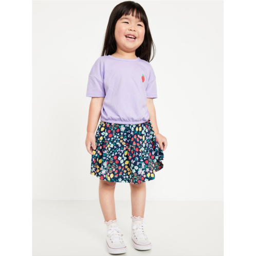 Oldnavy Short-Sleeve Graphic T-Shirt and Skort Set for Toddler Girls