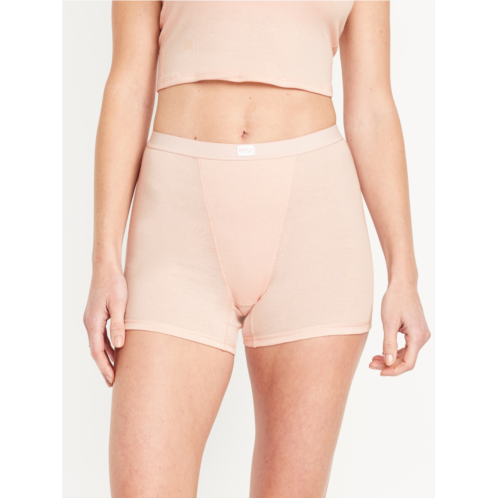 OldNavy High-Waisted Ribbed Boyshort Briefs -- 3-inch inseam