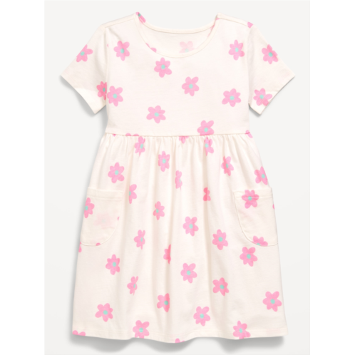 OldNavy Printed Jersey-Knit Short-Sleeve Dress for Toddler Girls