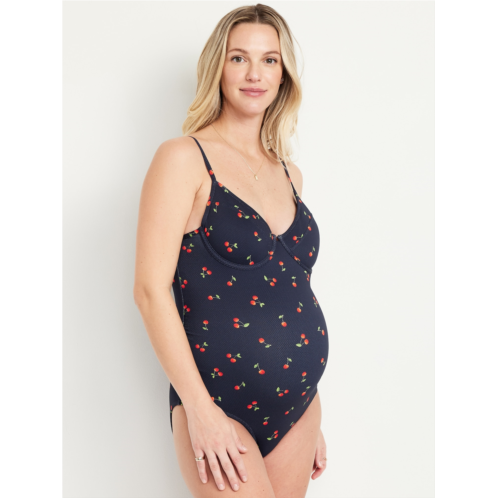 OldNavy Maternity Textured One-Piece Balconette Swimsuit