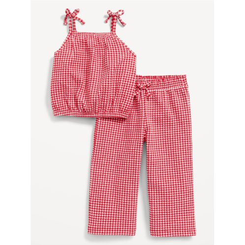 OldNavy Printed Cinched-Hem Cami and Wide-Leg Pants Set for Toddler Girls