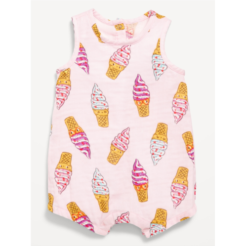 OldNavy Printed Sleeveless Double-Weave One-Piece Romper for Baby