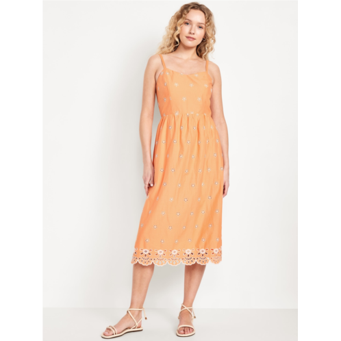 OldNavy Fit & Flare Eyelet Midi Dress