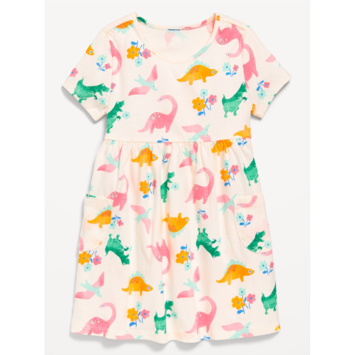 OldNavy Printed Jersey-Knit Short-Sleeve Dress for Toddler Girls