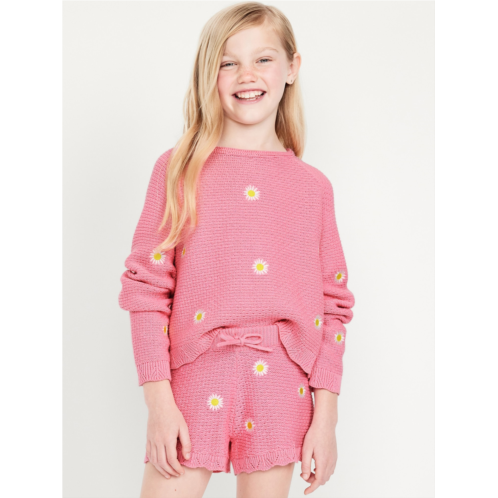 OldNavy Bell-Sleeve Crochet Sweater
