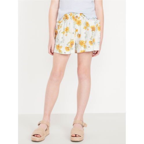 OldNavy Printed Linen-Blend Utility Shorts for Girls