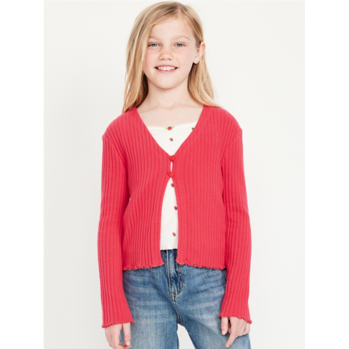 OldNavy Ribbed Button-Front V-Neck Cardigan Sweater for Girls