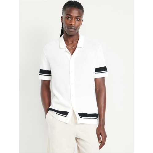 OldNavy Short-Sleeve Button-Front Sweater Shirt