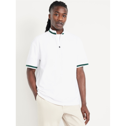 OldNavy Mock-Neck Pique Quarter Zip