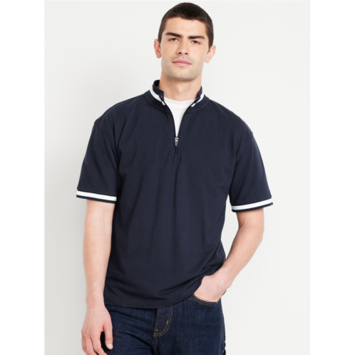 OldNavy Mock-Neck Pique Quarter Zip