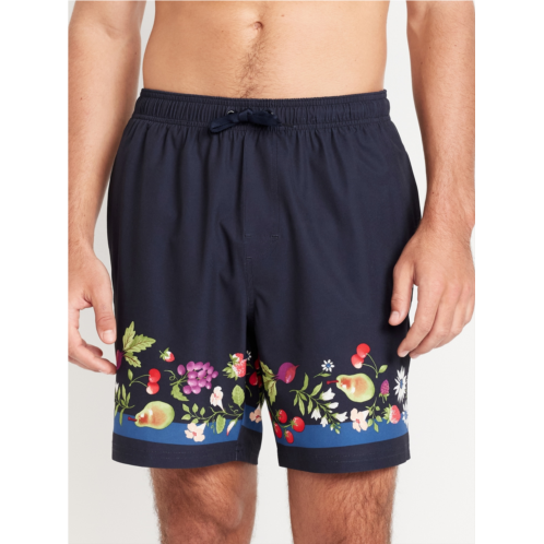 OldNavy Printed Swim Trunks -- 7-inch inseam