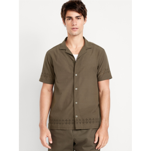 OldNavy Short-Sleeve Eyelet Camp Shirt