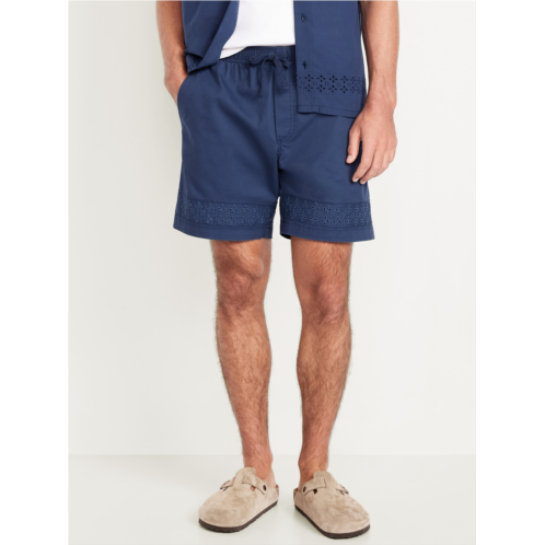 OldNavy Eyelet-Hem Twill Shorts -- 7-inch inseam
