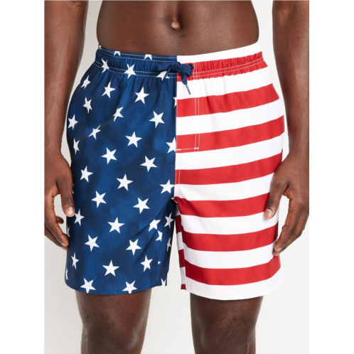 OldNavy Printed Swim Trunks -- 7-inch inseam