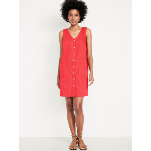 OldNavy Sleeveless Button-Front Mini Dress