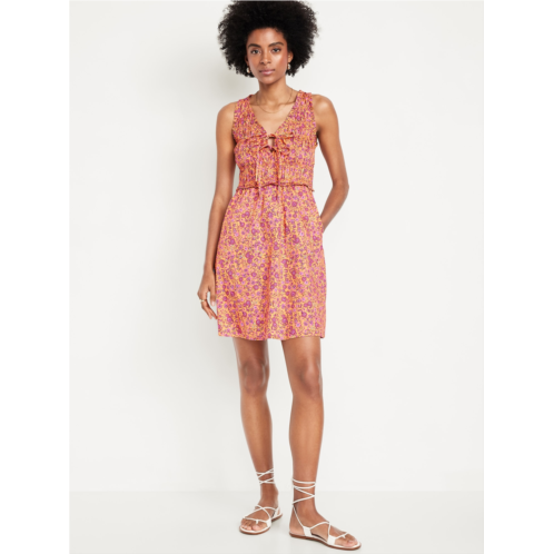 OldNavy Fit & Flare Smocked-Top Mini Dress