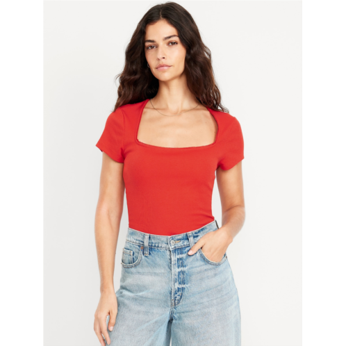 OldNavy Square-Neck Ribbed T-Shirt