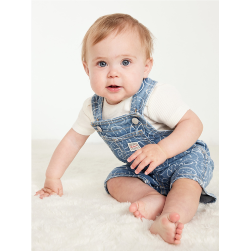 OldNavy Loose Printed Jean Shortalls for Baby