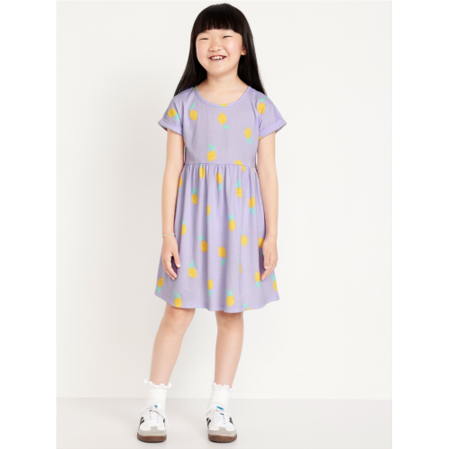 OldNavy Printed Short-Sleeve Jersey-Knit Dress for Girls