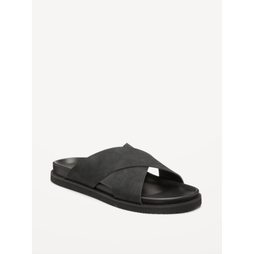 OldNavy Faux-Leather Cross-Strap Sandals for Men