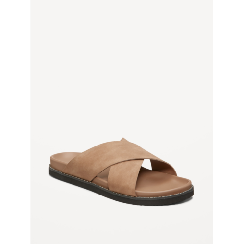 OldNavy Faux-Leather Cross-Strap Sandals for Men