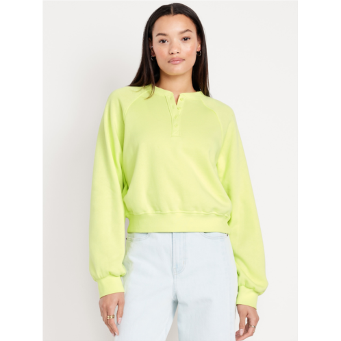 OldNavy SoComfy Oversized Button-Front Sweatshirt