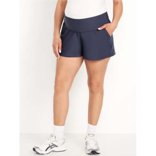 OldNavy Maternity Rollover-Waist PowerSoft Shorts -- 3-inch inseam