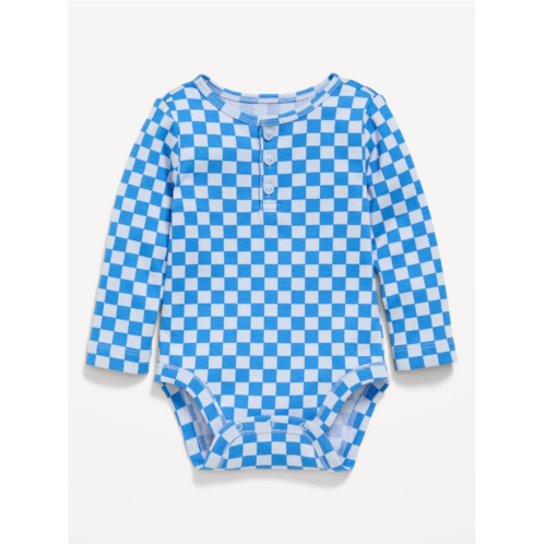 OldNavy Printed Long-Sleeve Henley Bodysuit for Baby