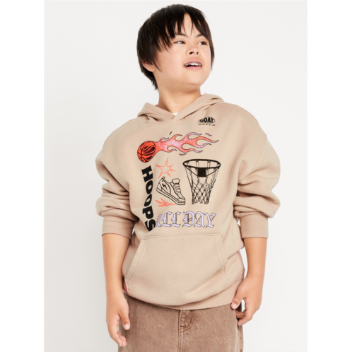OldNavy Favorite Fleece Oversized Graphic Fleece Pullover Hoodie for Boys