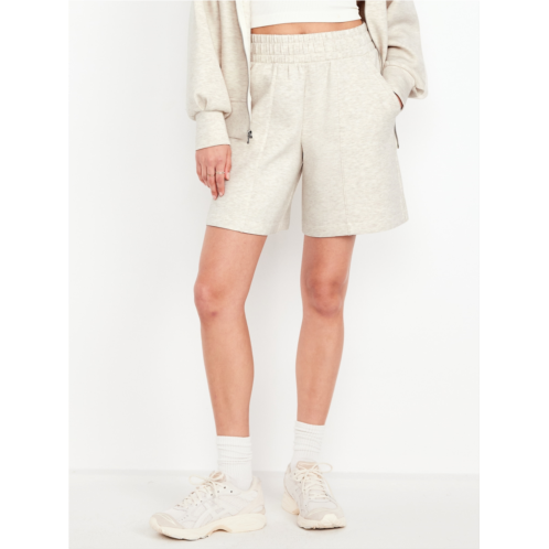 OldNavy High-Waisted Bounce Fleece Shorts -- 8-inch inseam